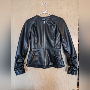 Zara Faux Leather Jacket sz xs